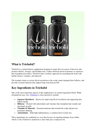 Trichofol Review 2025