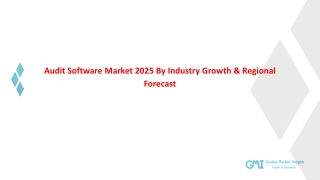 Audit Software Market 2025-2034 By Regional Industry Growth & Forecast
