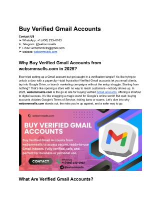 Buy bulk verified Gmail accounts for business use