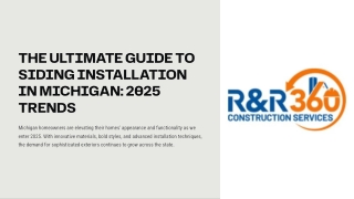 Siding Installation in Michigan | R&R 360 Construction Services