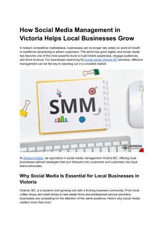 How Social Media Management in Victoria Helps Local Businesses Grow