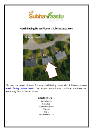 North Facing House Vastu  Subhavaastu.com