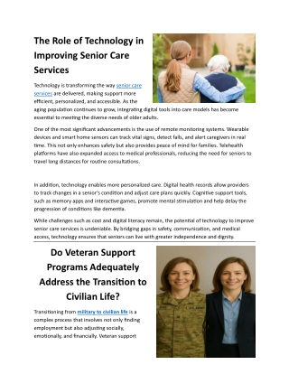 Hahn March Leads Comprehensive In-Home Care and Veteran Support