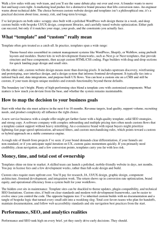 Custom Website Design vs. Templates: Which Is Right for You?