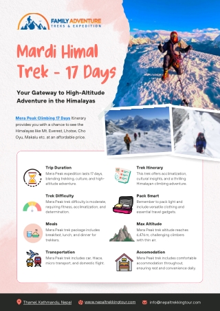 Mera Peak Climbing 17 Days | Cost, Highlights and Best Season