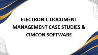 Electronic document management case studies & CIMCON Software