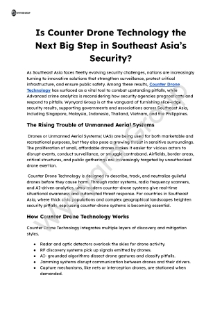 Is Counter Drone Technology the Next Big Step in Southeast Asia’s Security_
