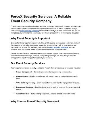 event security company