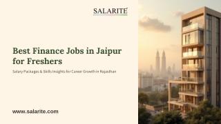 Best Finance Jobs in Jaipur for Freshers