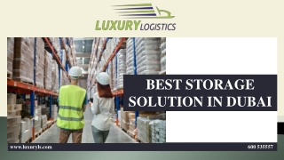 BEST STORAGE SOLUTION IN DUBAI