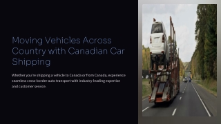 Moving Vehicles Across Country