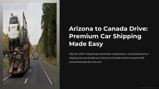 Arizona To Canada Drive