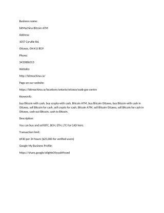 bitMachina Bitcoin ATM