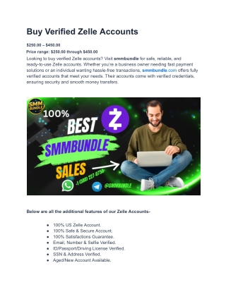 How to Ensure You Buy Verified Zelle Accounts from Trusted Sources