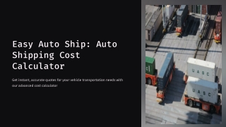 Auto Shipping Cost Calculator