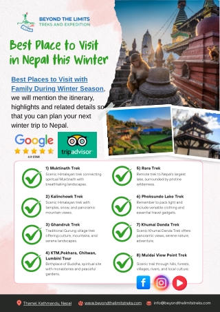 Best Places to Visit with Family in Nepal During Winter Season
