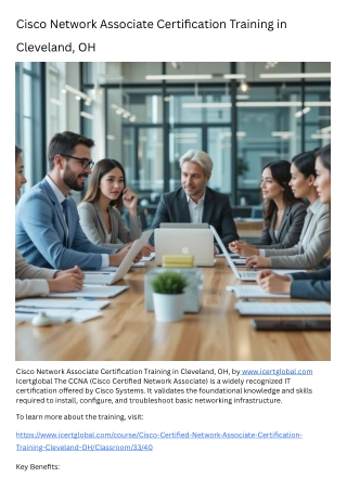 Cisco Network Associate Certification Training in Cleveland, OH