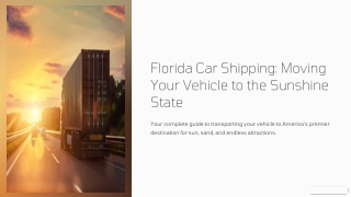 Florida Car Shipping