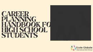 Career Planning Handbook for High School Students