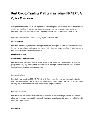 Best Crypto Trading Platform in India - Top Exchanges for 2025