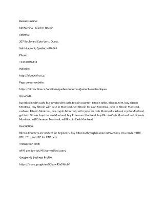 bitMachina - Guichet Bitcoin