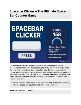 Space bar clicker