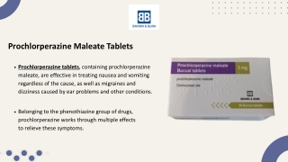 Prochlorperazine Maleate Tablets - Brown & Burk