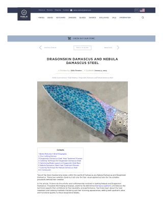 Dragonskin Damascus and Nebula Damascus Steel