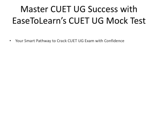 Boost Your CUET UG Preparation with High-Quality CUET UG Mock Test Series