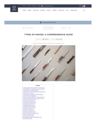 Types of Knives - nobliecustomknives.com