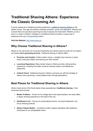 traditional shaving Athens