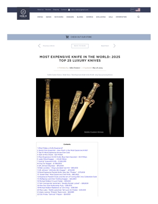 Most Expensive Knife in the World