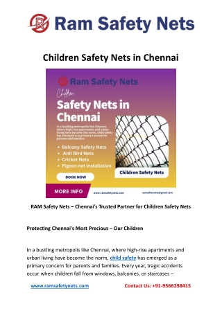 Children Safety Nets in Chennai