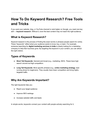 How To Do Keyword Research_ Free Tools and Tricks