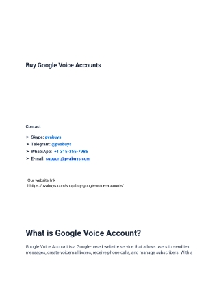 Step-by-Step Guide to Buying Old Buy Google Voice Accounts from USA, UK