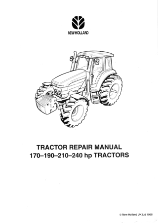 New Holland 240HP Tractor Service Repair Manual Instant Download