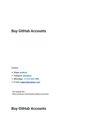 Step-by-Step Guide to Buying Old Buy GitHub Accounts from USA your Business