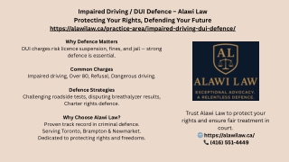 Brampton DUI Defence Lawyer – Alawi Law