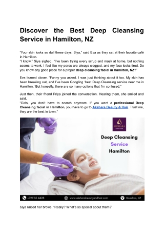 Discover the Best Deep Cleansing Service in Hamilton, NZ