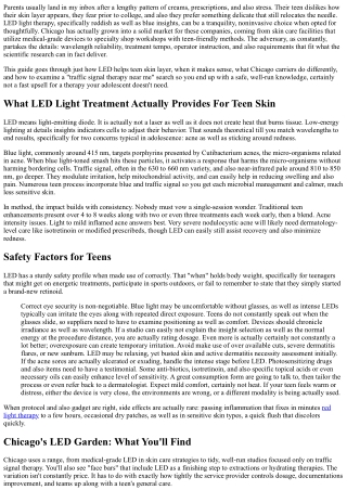 LED Illumination Treatment Near Me for Teenagers: Chicago Spots with Gentle Care