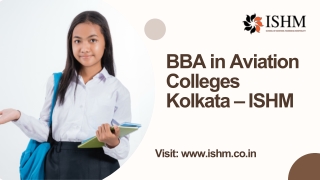 BBA in Aviation Colleges Kolkata – ISHM