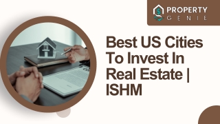 Best US Cities To Invest In Real Estate  ISHM