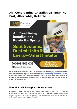 air conditioning installation near me