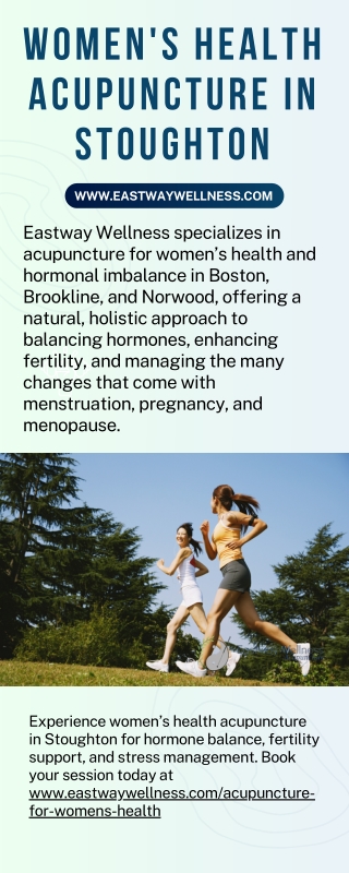 Best Women's Health Acupuncture in Stoughton - www.eastwaywellness.com