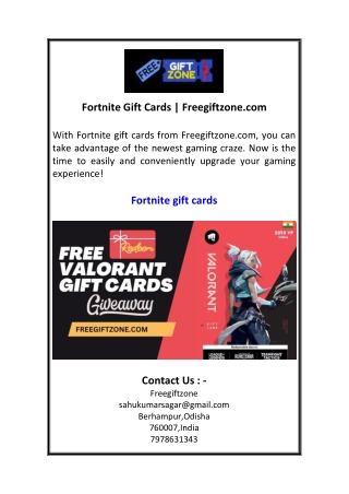 Fortnite Gift Cards  Freegiftzone.com