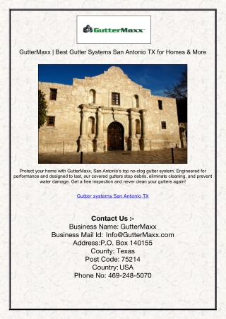 GutterMaxx | Best Gutter Systems San Antonio TX for Homes & More