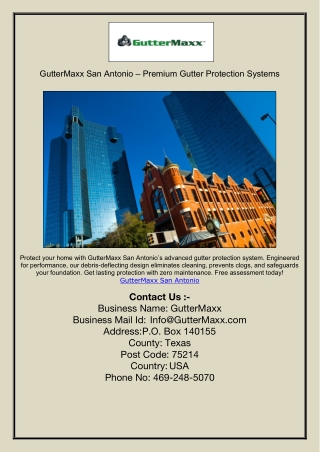 GutterMaxx San Antonio – Premium Gutter Protection Systems