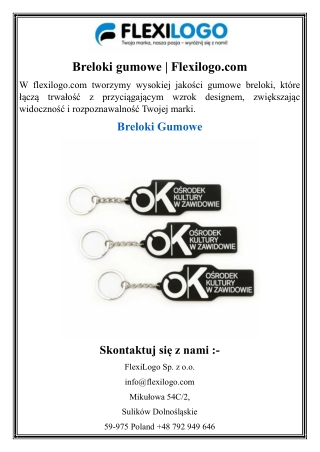 Breloki gumowe  Flexilogo