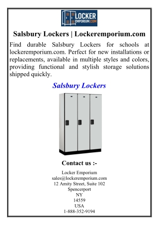 Salsbury Lockers | Lockeremporium.com