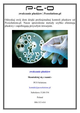 zwalczanie pluskiew  Pcosolutions.pl